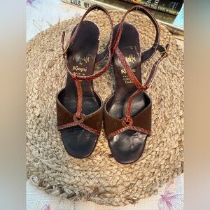 Vintage Amalfi Rangoni Leather Brown Heels